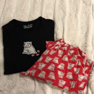 Bulldog Pajama Set